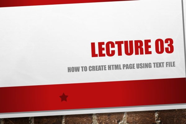 How To Create HTML Page Using Text File